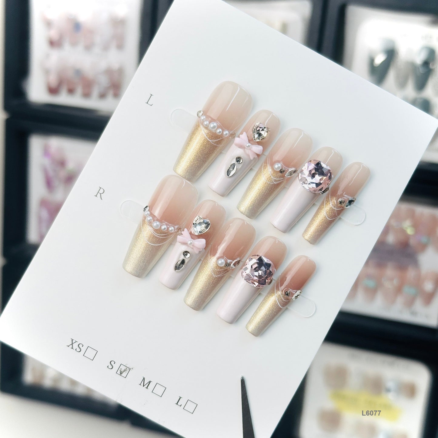 L6077 press on nails