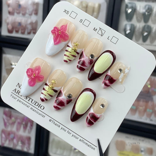 L106 T3 press on nails