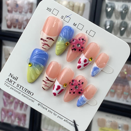 L108 T3 press on nails