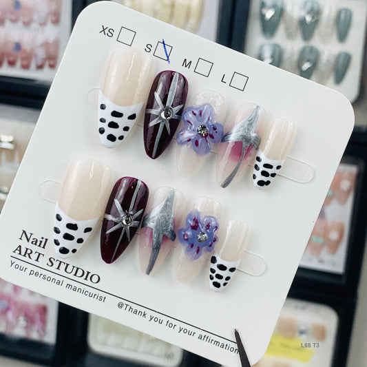 L68 T3 press on nails