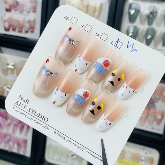 L8 T3 press on nails
