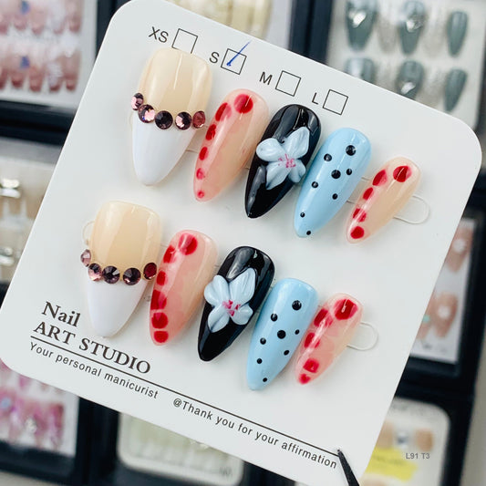 L91 T3 press on nails